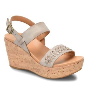 Kork-Ease Beige Wedge Sandals